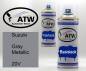 Preview: Suzuki, Gray Metallic, 20V: 400ml Sprühdose + 400ml Klarlack - Set, von ATW Autoteile West.